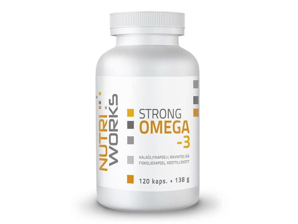 NutriWorks Omega 3 Strong – rybí olej 120 kapslí
