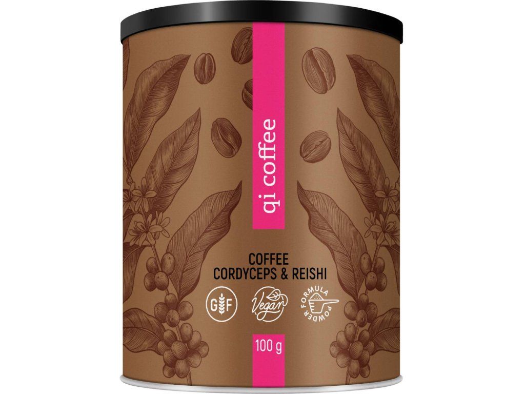 ENERGY QI Coffee – rozpustná káva s extrakty lesklokorky lesklé a housenice čínské