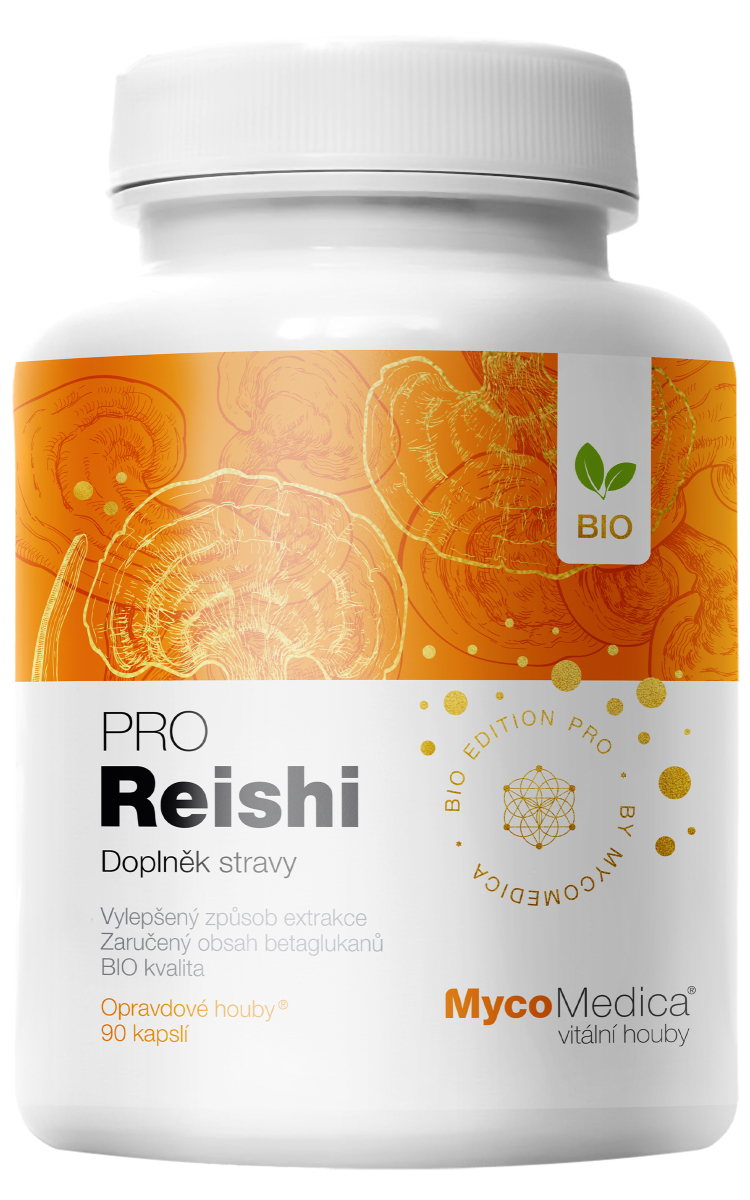 MycoMedica Reishi PRO BIO extrakt lesklokorka lesklá 90 kapslí
