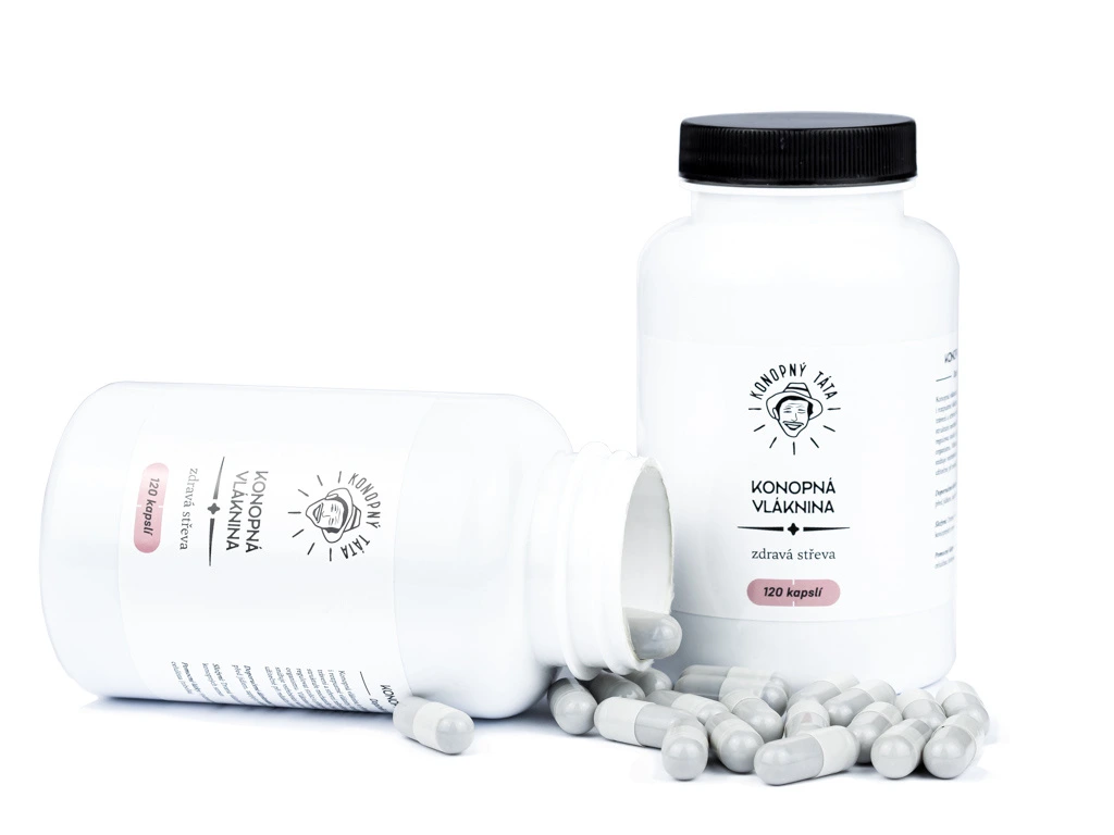 Konopná vláknina Konopný táta – tobolky s vlákninou ze slupek konopných semen