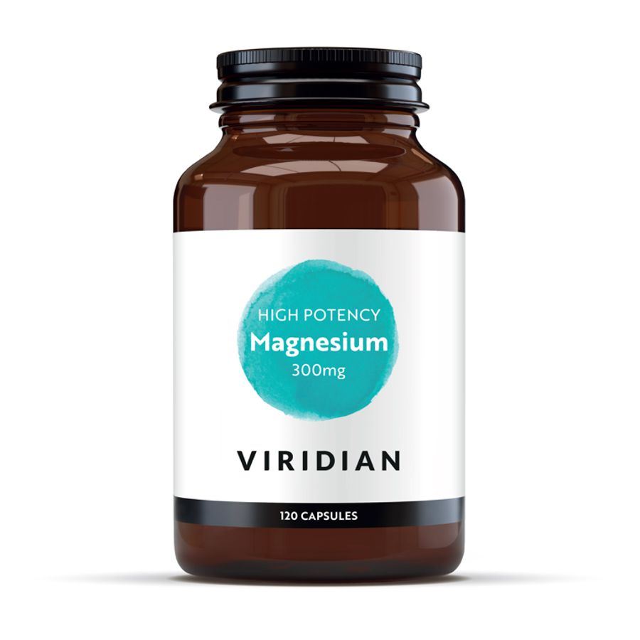 Viridian High Potency Magnesium 120 kapslí – 300 mg hořčíku ve třech formách