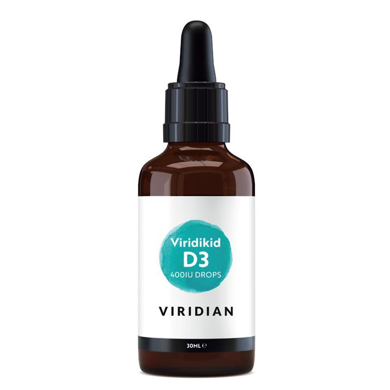 Viridian Viridikid Vitamin D Drops 30 ml – veganské kapky s vitaminem D3 pro děti