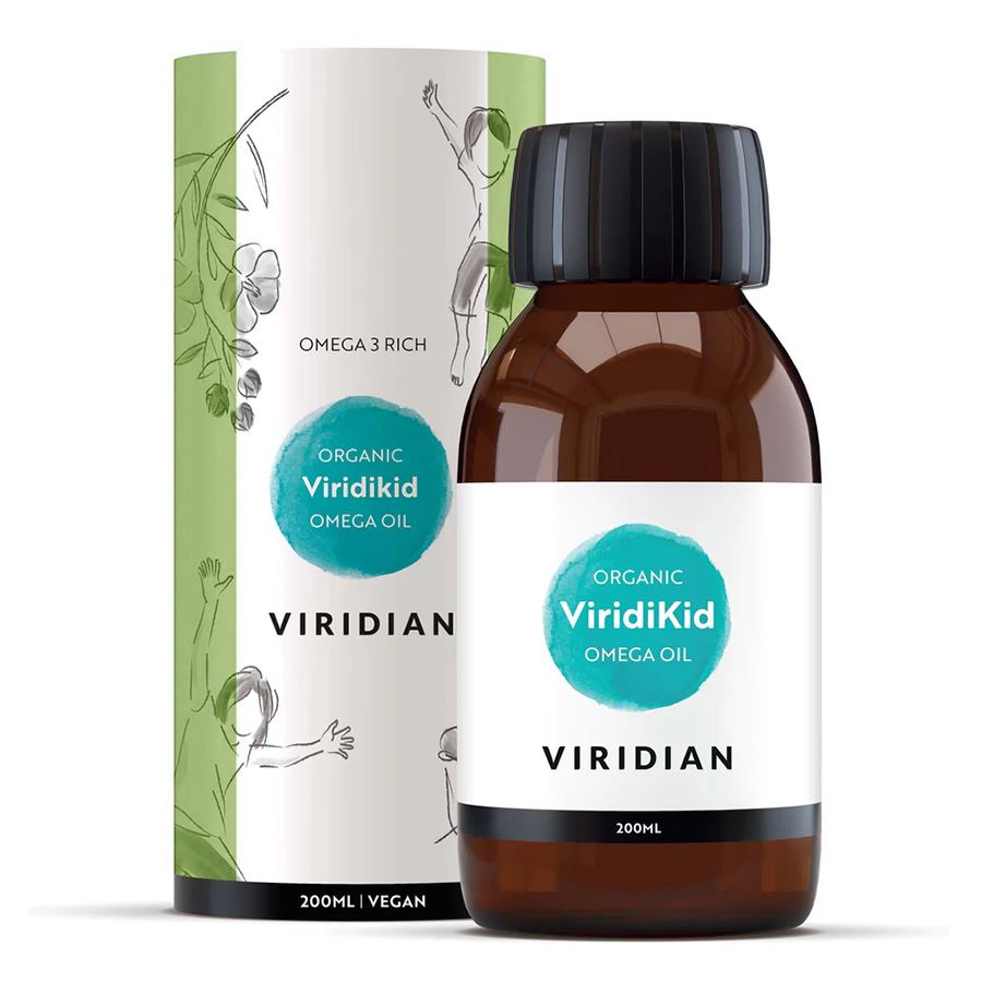 Viridian Viridikid Omega 3 Oil Organic 200 ml – BIO olej pro děti od 1 roku
