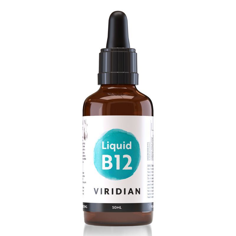 Viridian Liquid Vitamin B12 50 ml – tekutý doplněk stravy s methylkobalaminem a adenosylkobalaminem