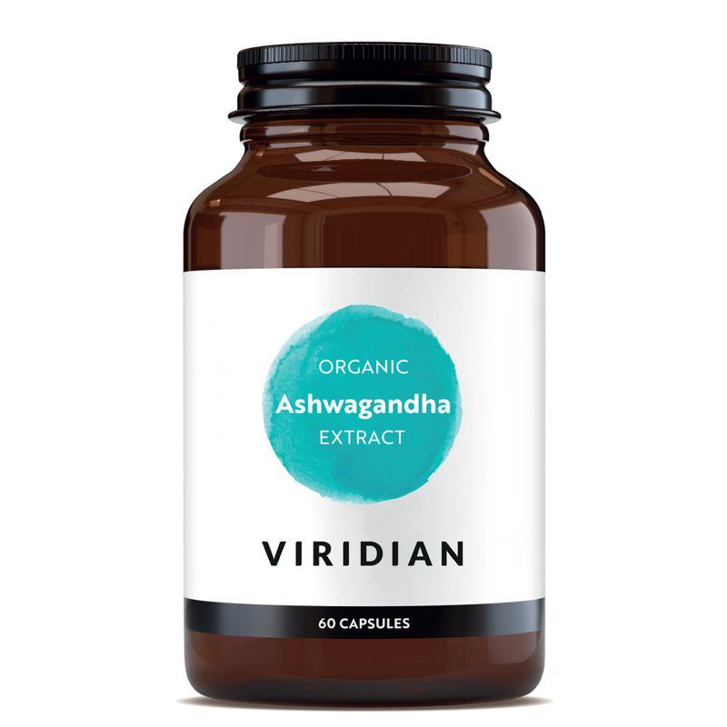 Viridian Ashwagandha Extract Organic 60 kapslí – BIO extrakt KSM-66 z kořene indického ženšenu