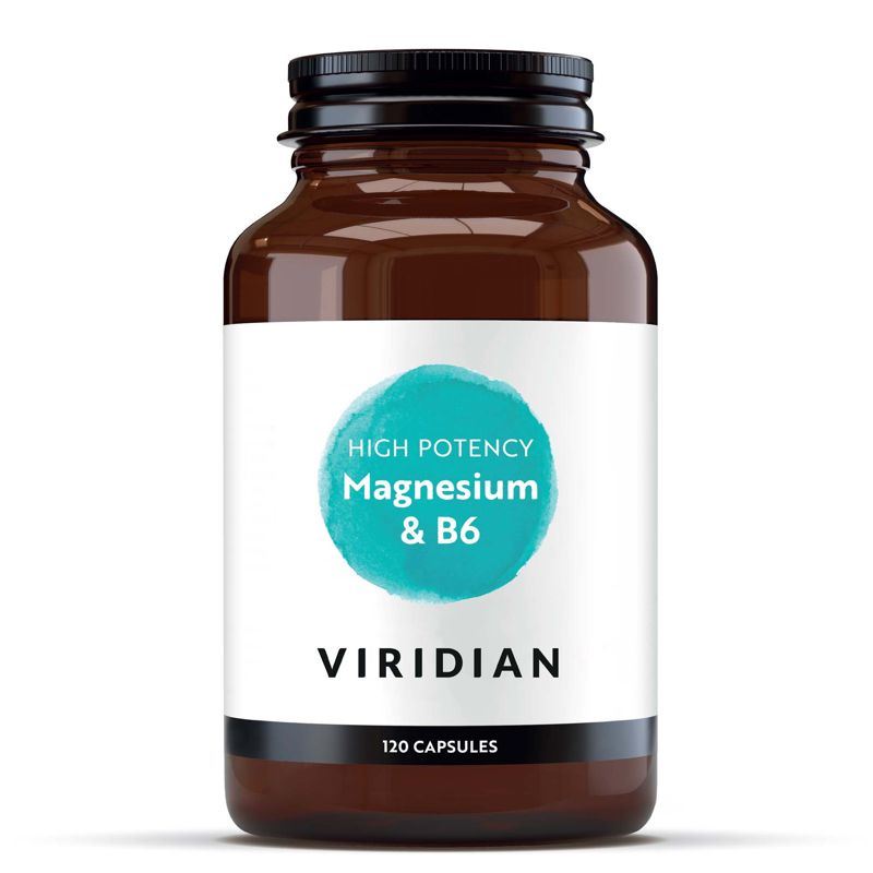 Viridian High Potency Magnesium with B6 120 kapslí – hořčík ze tří forem s vitaminem B6