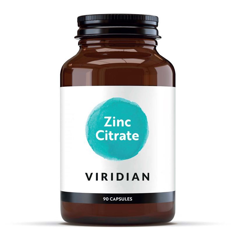 Viridian Nutrition Zinc Citrate 90 kapslí – zinek ve formě citrátu zinečnatého