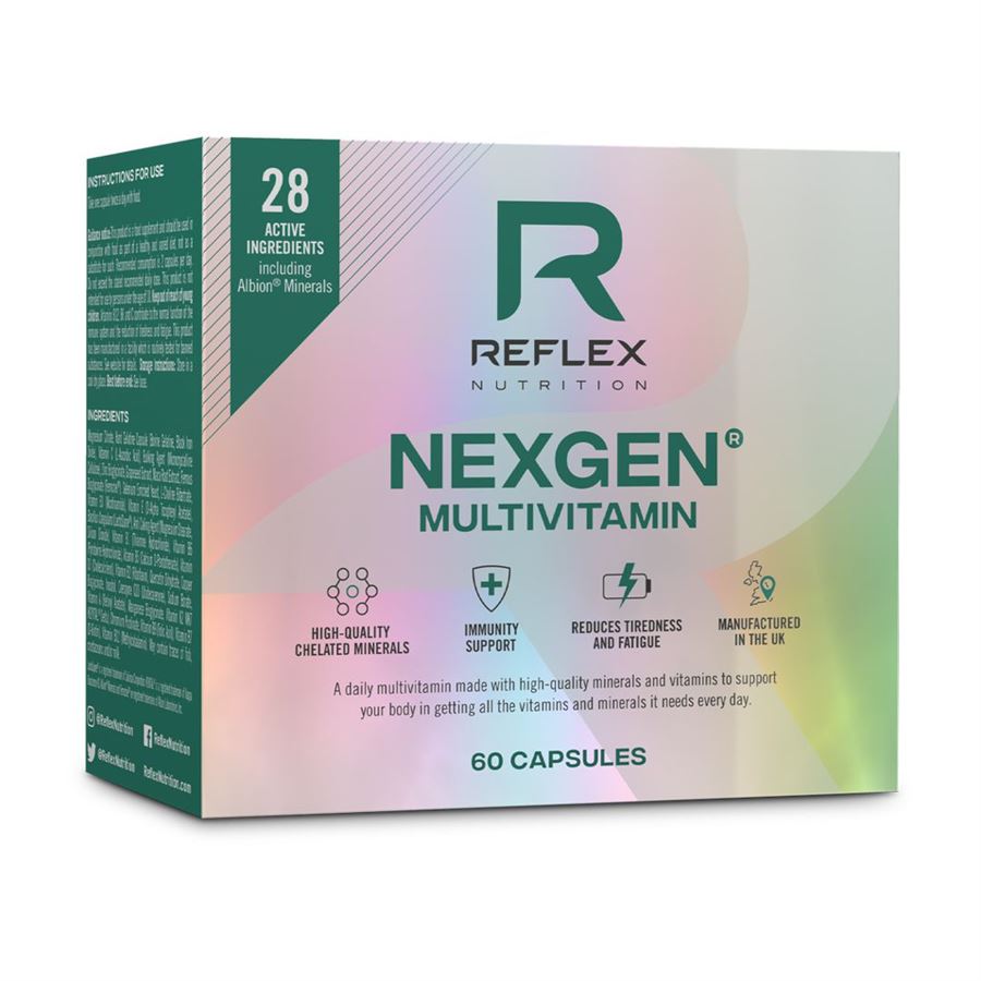 Reflex Nutrition Nexgen 60 kapslí – multivitamín s 28 bioaktivními složkami