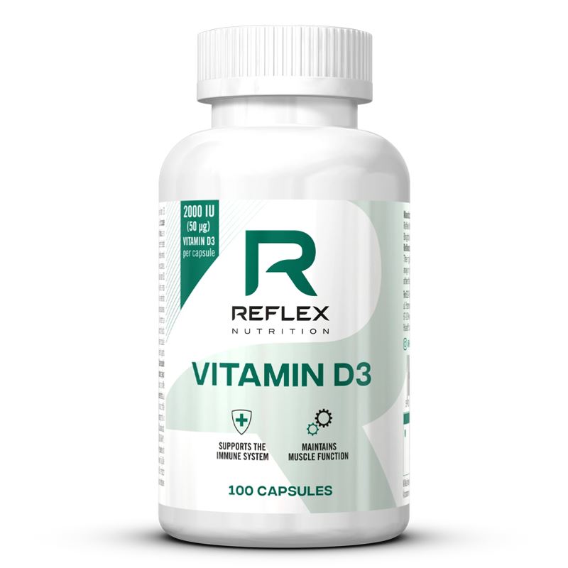 Reflex Nutrition Vitamin D3 100 kapslí – doplněk stravy s cholekalciferolem 50 µg
