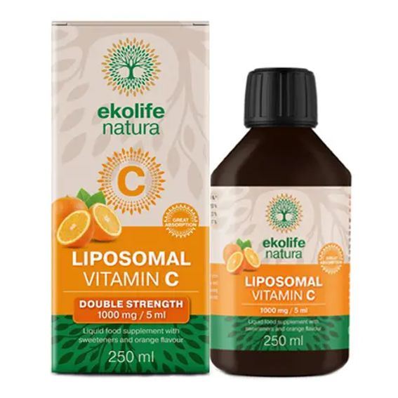 Ekolife Natura Liposomal Vitamin C 1000 mg – lipozomální vitamín C v tekuté formě