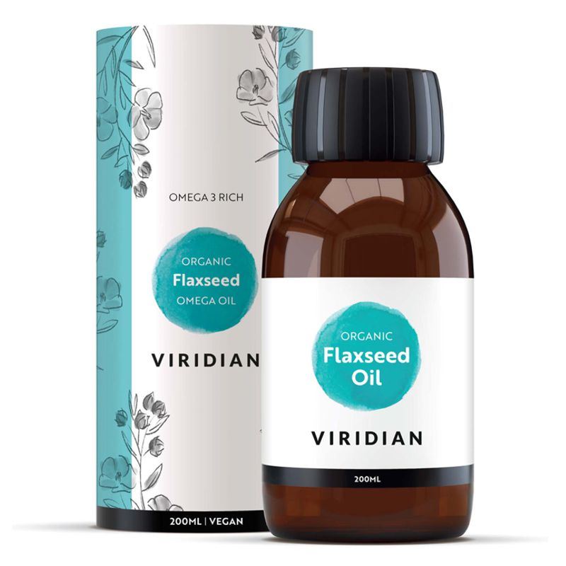 Viridian Nutrition Golden Flax Seed Oil Organic 200 ml – BIO lněný olej lisovaný za studena