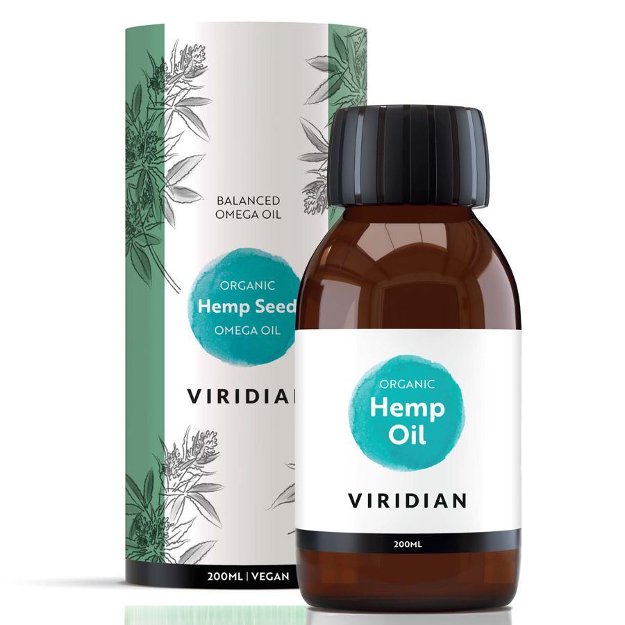 Viridian Nutrition Hemp Seed Oil Organic 200 ml – BIO konopný olej za studena lisovaný