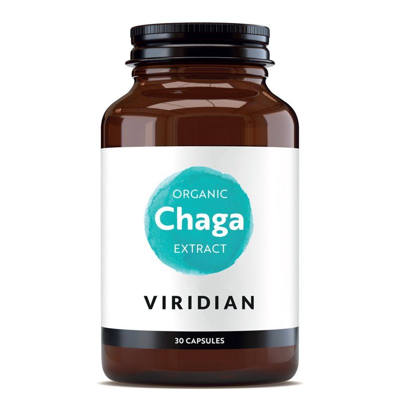 Viridian Nutrition Chaga Extract Organic 30 kapslí – BIO extrakt z plodnice chagy