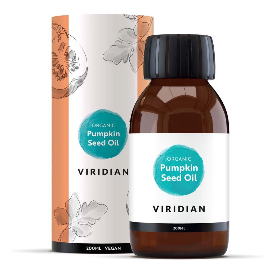 Viridian Nutrition Pumpkin Seed Oil Organic 200 ml – BIO olej z dýňových semínek lisovaný za studena