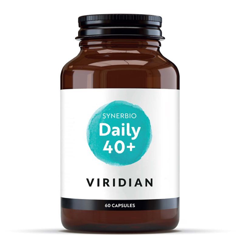 Viridian Nutrition Synerbio 40+ 60 kapslí – doplněk stravy s živými kulturami, prebiotiky a aloe vera