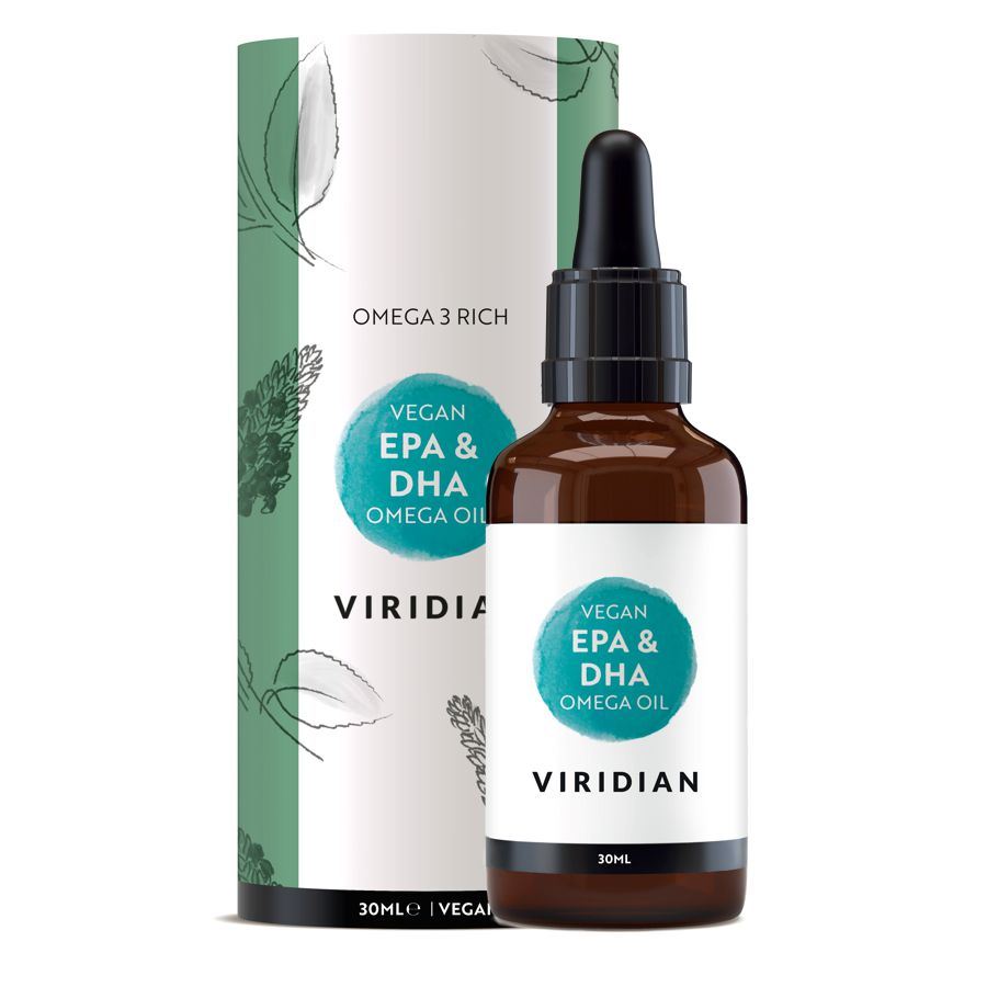 Viridian Nutrition Vegan EPA a DHA 30 ml – rostlinný omega-3 olej z mořské řasy