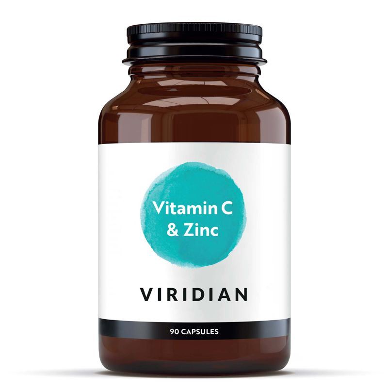 Viridian Nutrition Vitamin C + Zinc 90 kapslí – vitamín C 500 mg a zinek