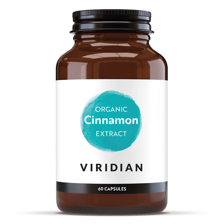 Viridian Cinnamon Extract Organic 60 kapslí – BIO extrakt ze skořicovníku cejlonského, 400 mg v kapsli