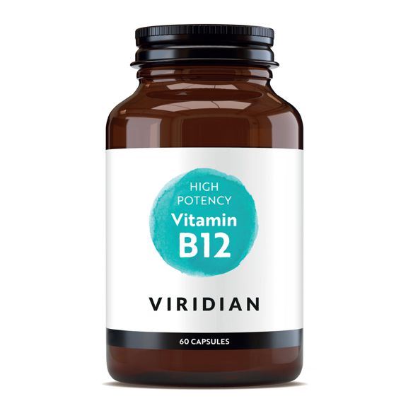 Viridian High Potency Vitamin B12 60 kapslí – veganský doplněk stravy s adenosylkobalaminem a methylkobalaminem