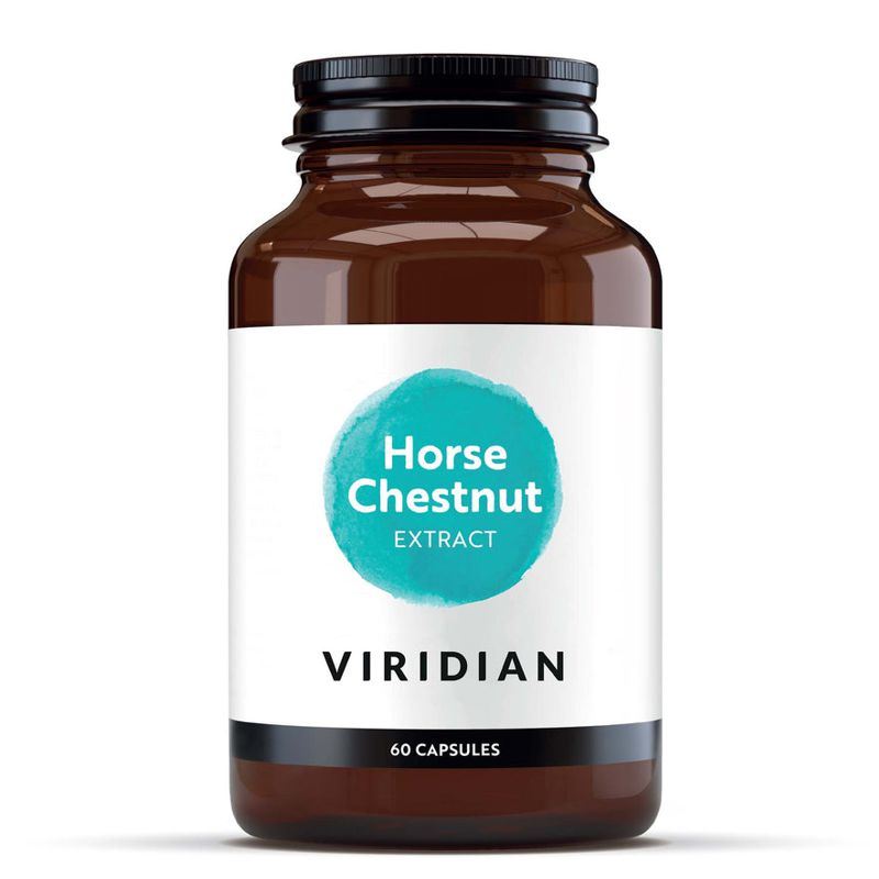 Viridian Horse Chestnut Seed 60 kapslí – extrakt ze semen jírovce maďalu s 18–20 % aescinu