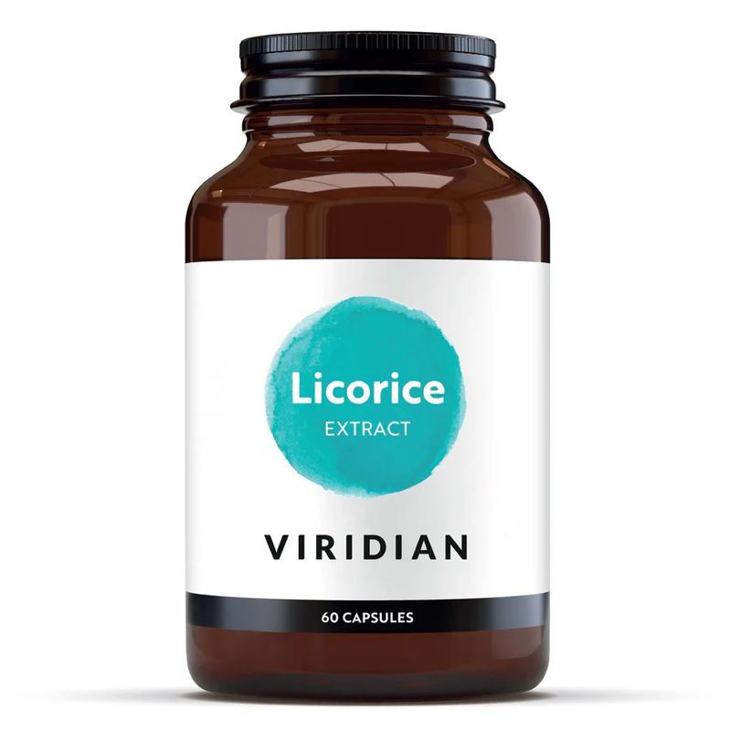 Viridian Licorice Root 60 kapslí – standardizovaný extrakt z kořene lékořice