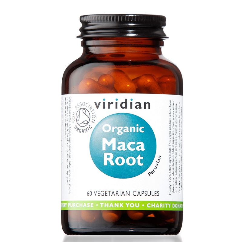 Viridian Maca Root 60 kapslí – mletý bio kořen macy peruánské