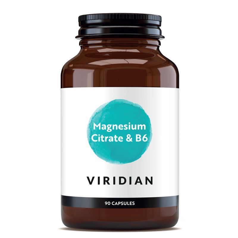 Viridian Magnesium Citrate with B6 90 kapslí – citrát hořečnatý a pyridoxin HCl