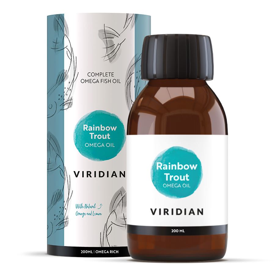 Viridian Rainbow Trout Omega Oil 200 ml – BIO olej ze skandinávského pstruha duhového