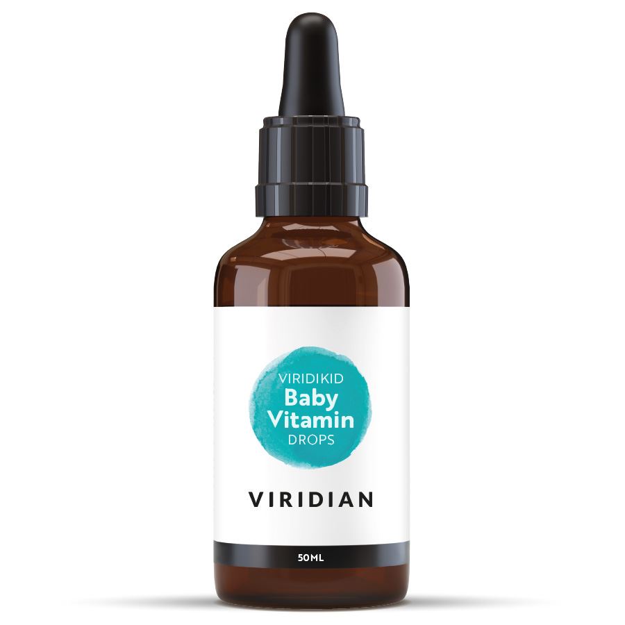 Viridian Viridikid Baby Vitamin Drops 50 ml – vitamíny D, C a A v kapkách pro děti od 6 měsíců