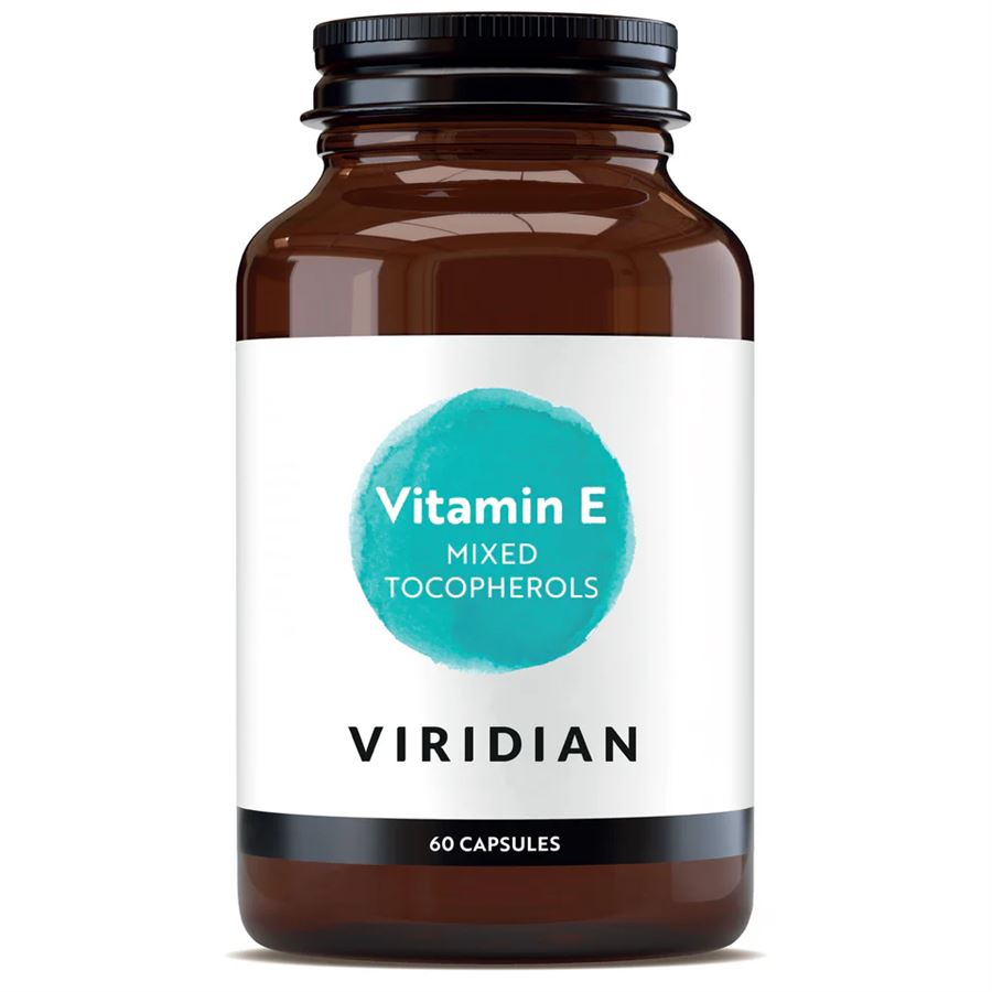 Viridian Vitamin E Mixed Tocopherols 60 kapslí – vitamin E z oleje z rýžových otrub