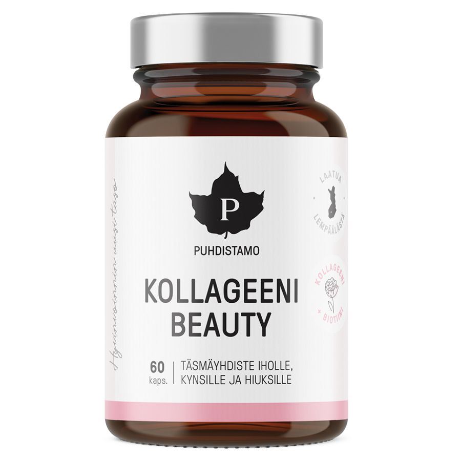 Puhdistamo Collagen Beauty 60 kapslí – kolagenové peptidy Verisol s zinkem, vitamínem C a biotinem