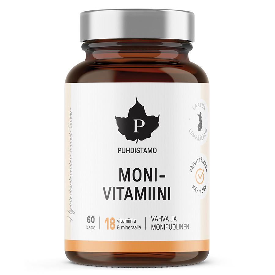Puhdistamo Multivitamin Moni-Vitamini 60 kapslí – multivitamin a multiminerál v bioaktivních formách