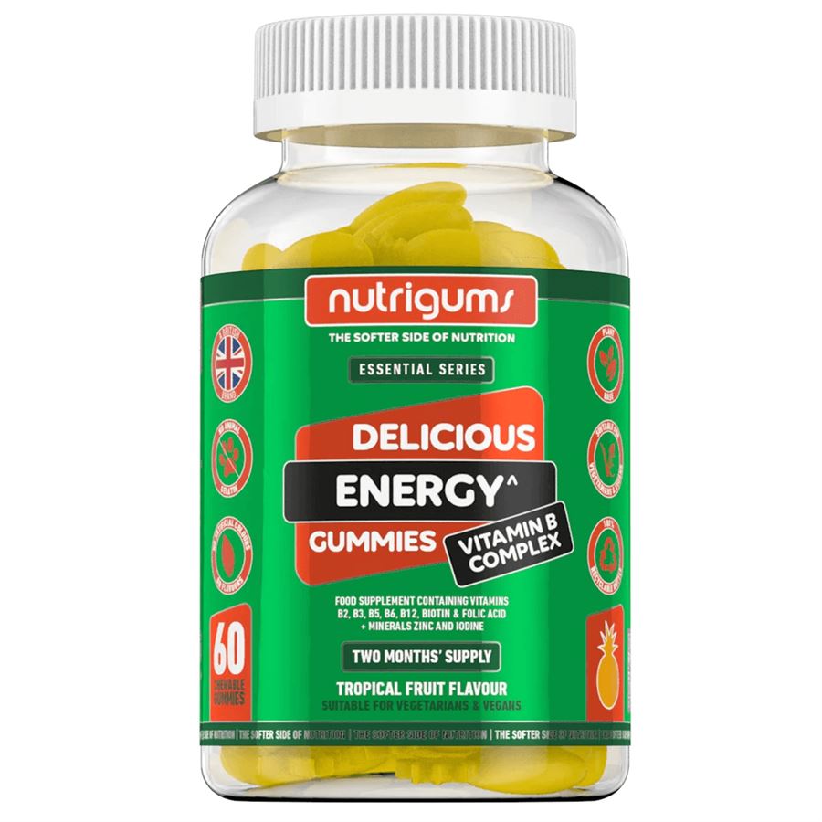 Nutrigums Energy Vitamin B Complex 60 želé – B komplex se zinkem a jodem v příchuti tropického ovoce