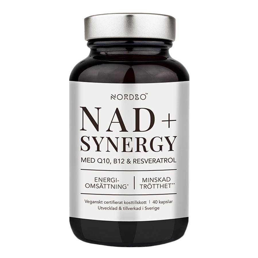 Nordbo NAD+ Synergy 40 kapslí – doplněk stravy s nikotinamid ribosid chloridem a koenzymem Q10