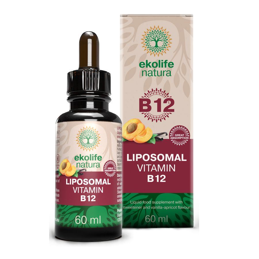Ekolife Natura Liposomal Vitamin B12 60 ml – tekutý doplněk stravy s methylkobalaminem