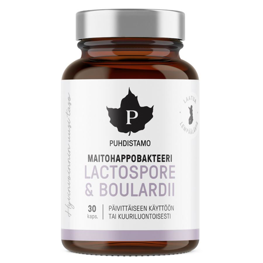 Puhdistamo Lactic Acid Bacteria + Boulardii 30 kapslí – doplněk stravy s kvasinkou a sporotvornou kulturou