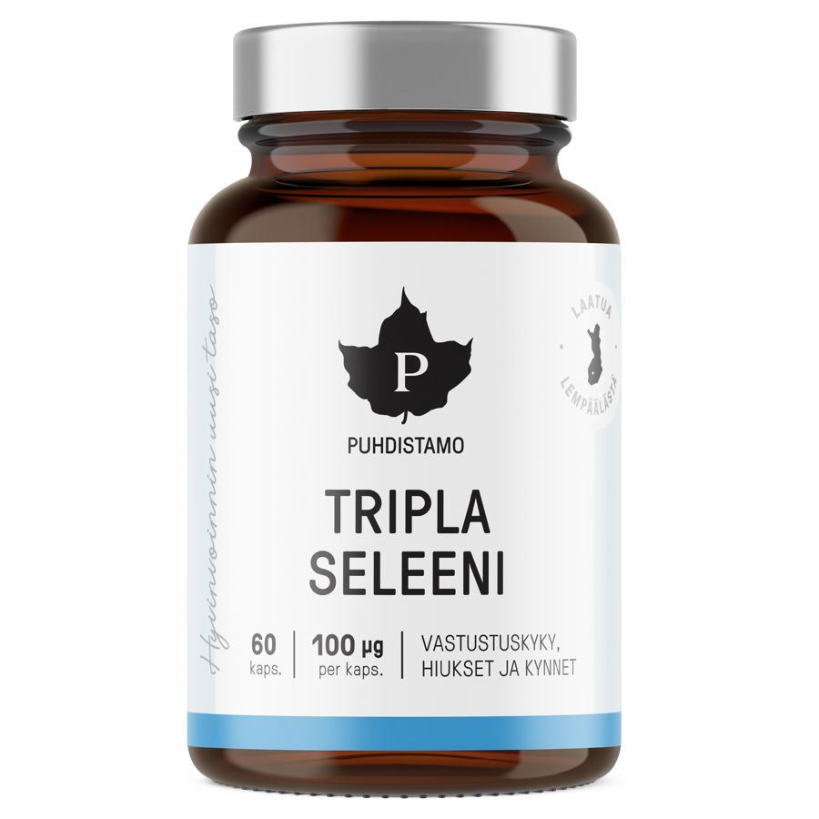 Puhdistamo Triple Selenium 60 kapslí – doplněk stravy se selenem ve třech formách a vitamínem E