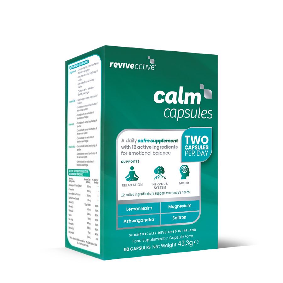 Revive Active Calm 60 kapslí – ashwagandha, meduňka, šafrán a L-theanin, doplněk stravy