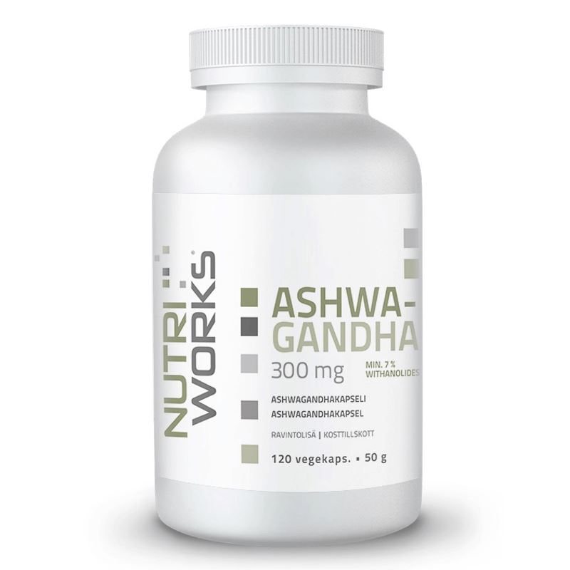 NutriWorks Ashwagandha – extrakt z kořene Withania somnifera v kapslích