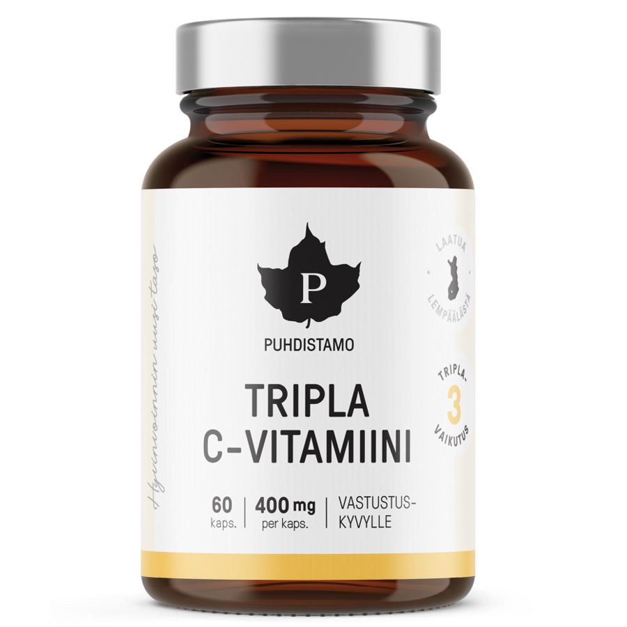 Puhdistamo Triple Vitamin C 60 kapslí – vitamin C ve třech formách s camu camu
