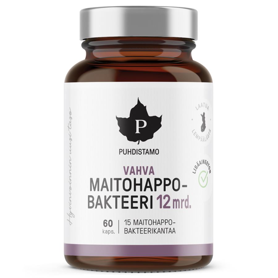 Puhdistamo Strong Lactic Acid Bacteria 60 kapslí – kultury bakterií mléčného kvašení, 12 miliard KTJ