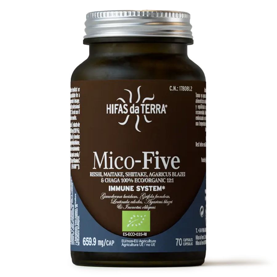 Hifas da Terra Mico-Five Immune System Bio 70 kapslí – doplněk stravy z pěti BIO hub