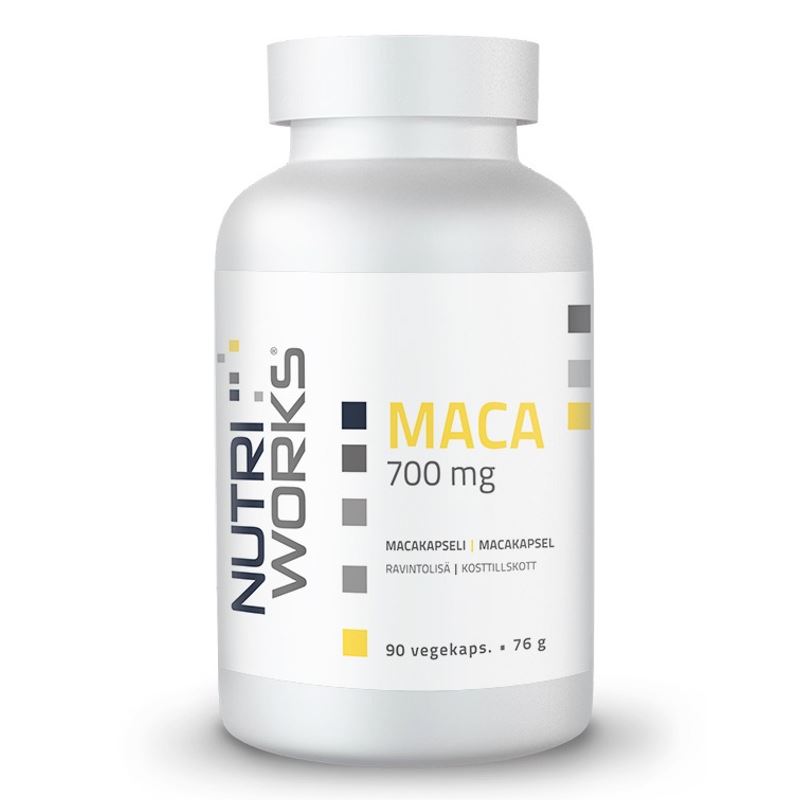 NutriWorks Maca 90 kapslí – kořen macy Lepidium meyenii, doplněk stravy