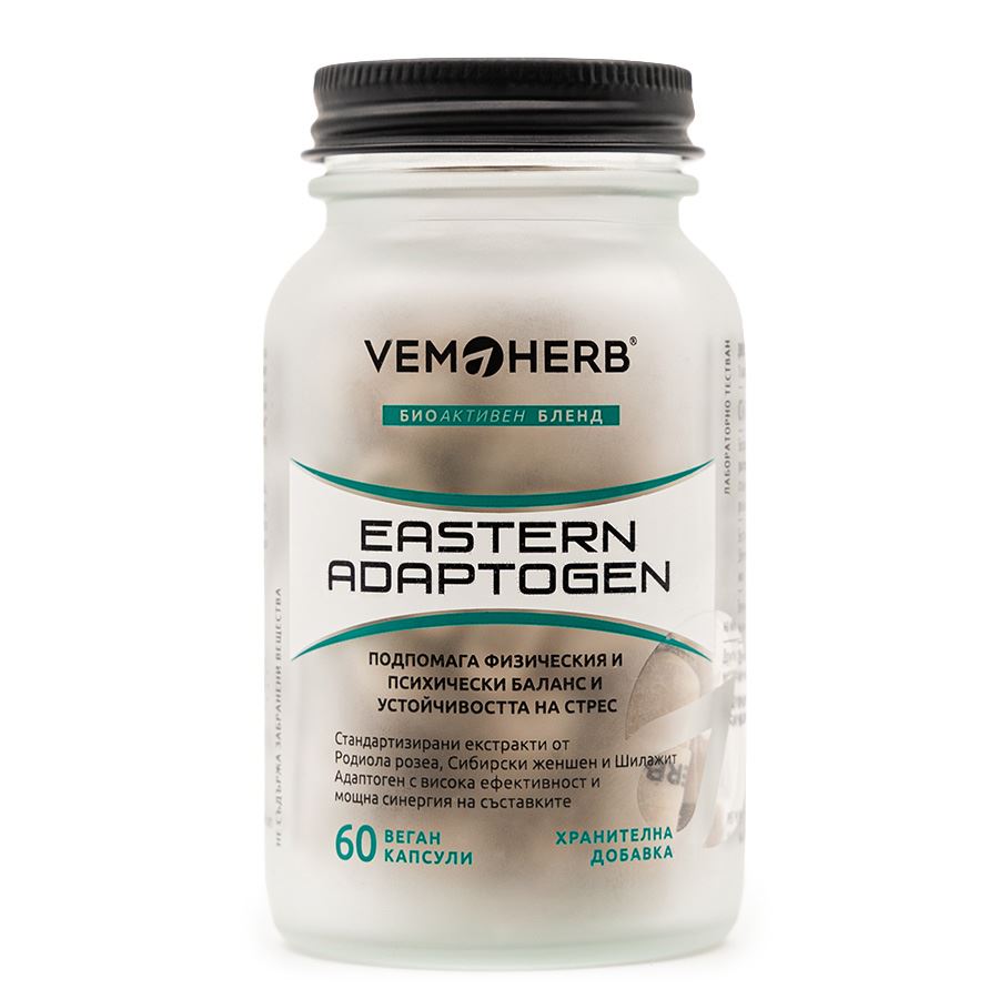 VemoHerb Eastern Adaptogen 60 kapslí – mumio, sibiřský ženšen a rozchodnice růžová