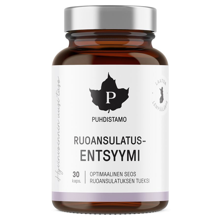 Puhdistamo Digestive Enzymes 30 kapslí – komplex 12 enzymů rostlinného původu