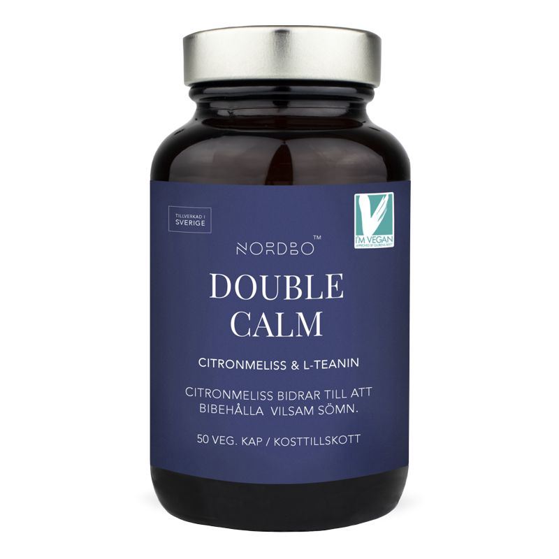 Nordbo Double Calm 50 kapslí – doplněk stravy s extraktem z meduňky Cyracos® a L-theaninem