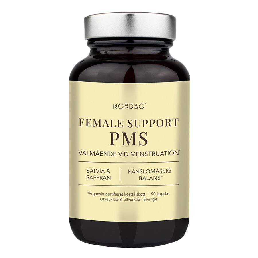 Nordbo Female Support PMS 90 kapslí – doplněk stravy pro ženy se šalvějí, šafránem a hořčíkem