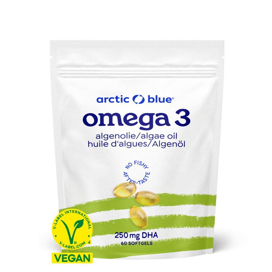 Arctic Blue Vegan Omega 3 Algae 60 kapslí – doplněk stravy s DHA z oleje z mořské řasy