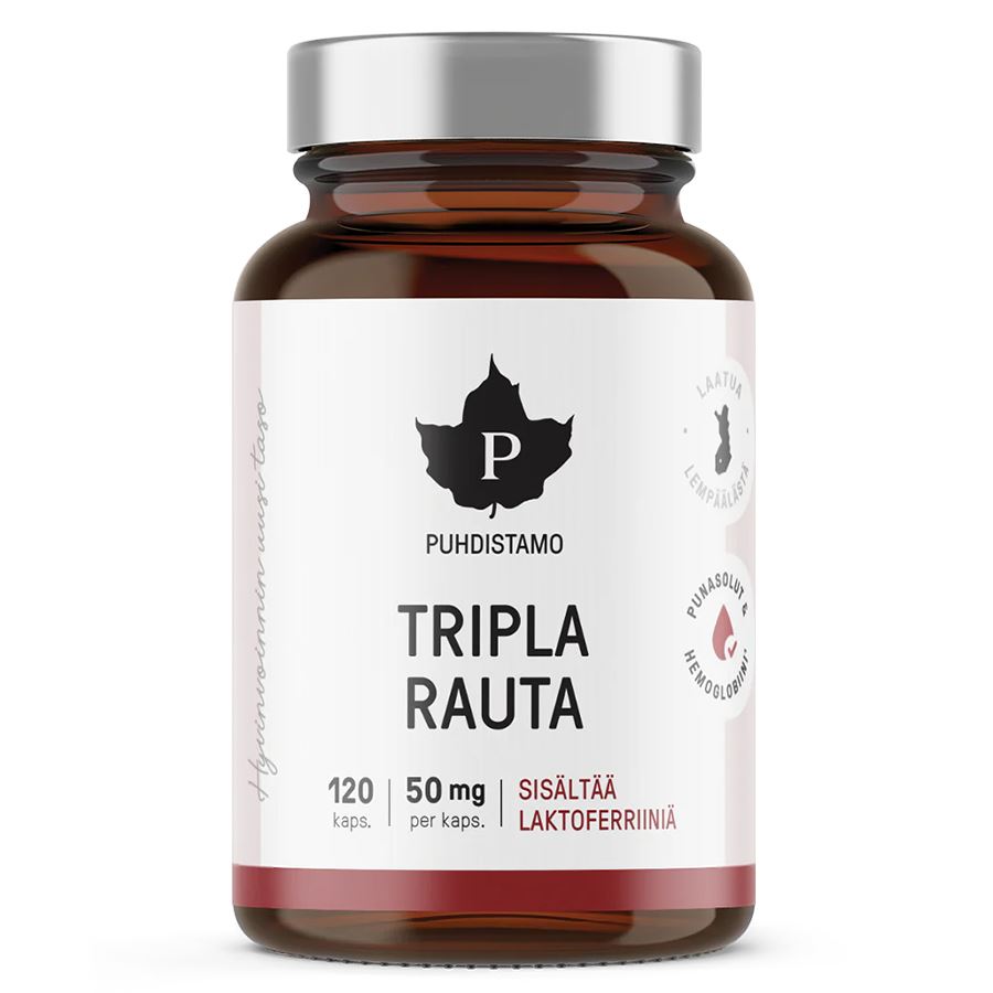 Puhdistamo Triple Iron 120 kapslí – doplněk stravy se železem, laktoferinem a vitaminem C