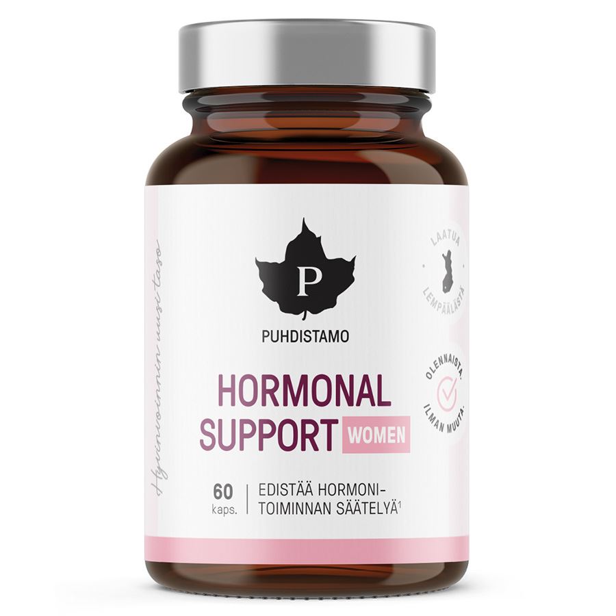 Puhdistamo Hormonal Support Women 60 kapslí – doplněk stravy s drmkem obecným, pískavicí a damiánou